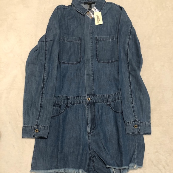 forever new denim jumpsuit